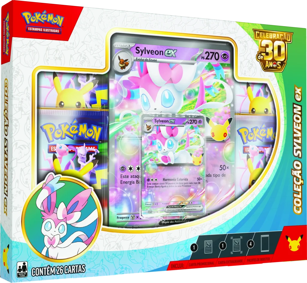 Pokémon TCG — Celebração 30 Anos: Box Sylveon ex