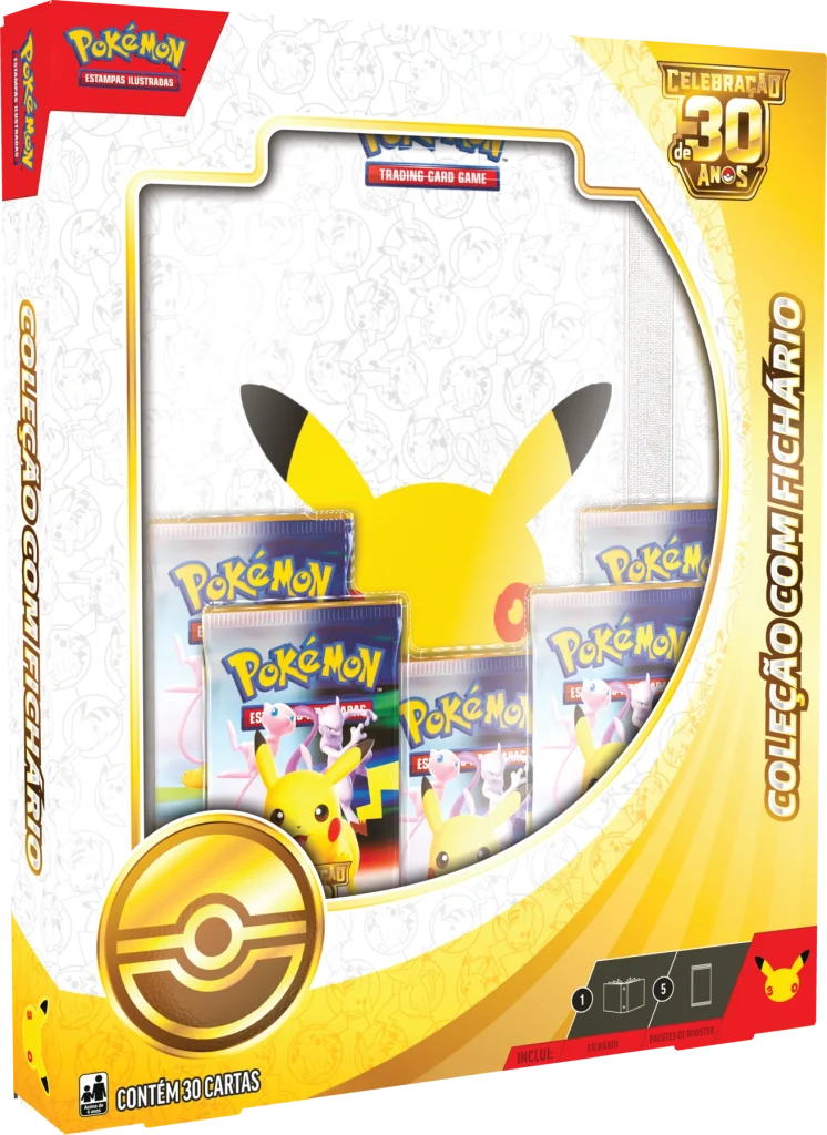 Pokémon TCG — Celebração 30 Anos: Coleção com Fichário