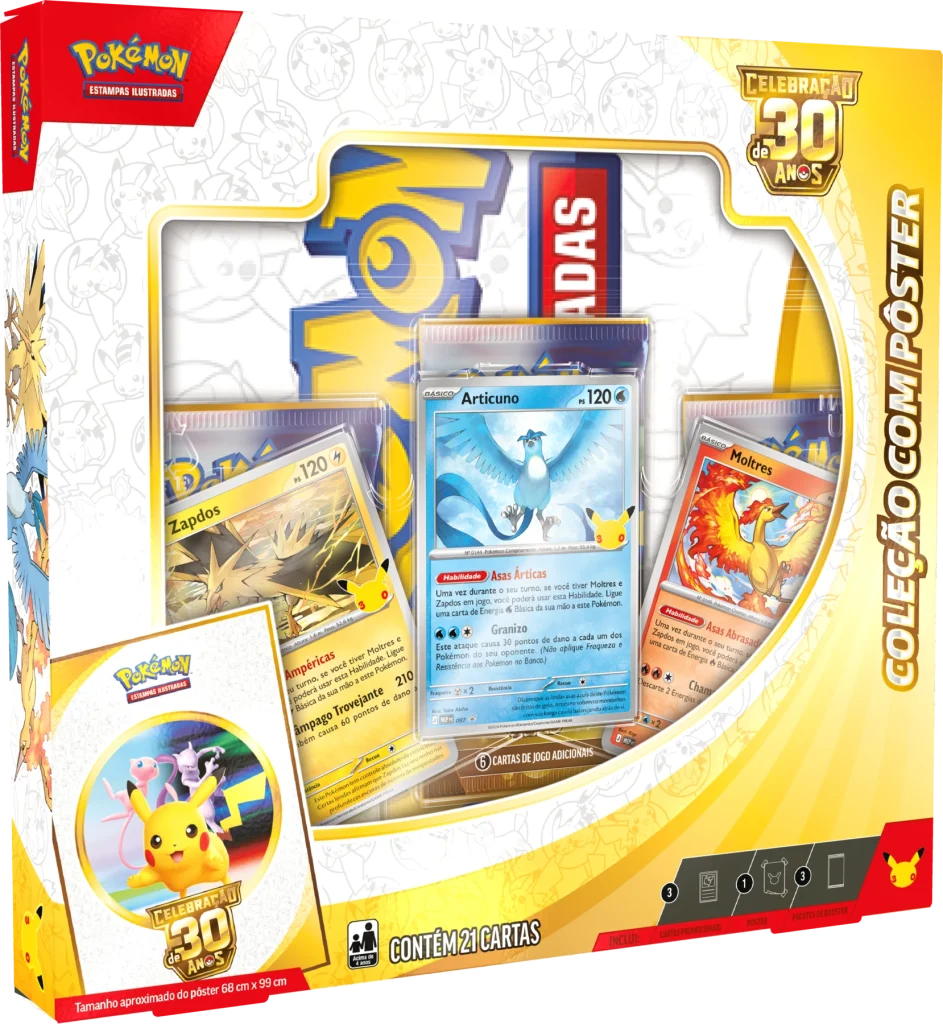 Pokémon TCG — Celebração 30 Anos: Coleção com Pôster